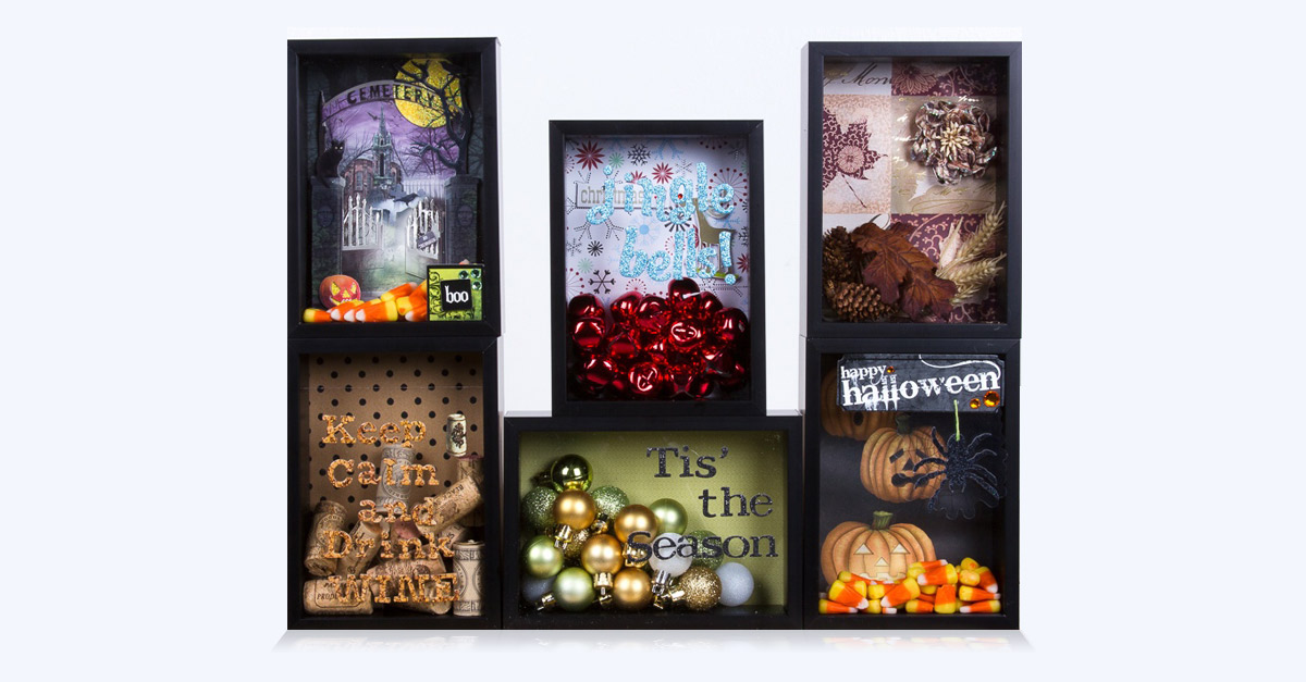 DIY Holiday Shadow Boxes