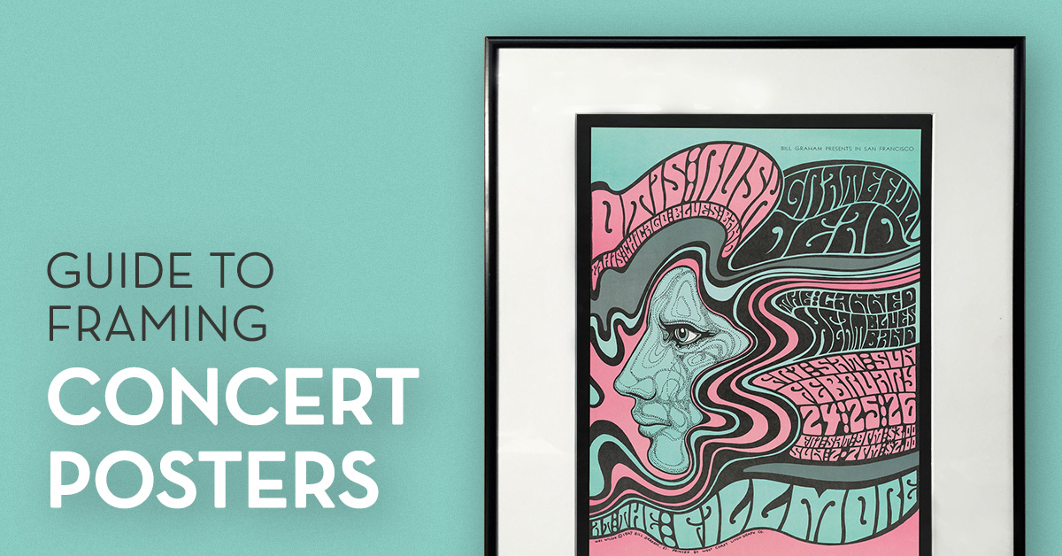 framed concert poster